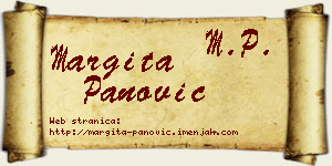 Margita Panović vizit kartica